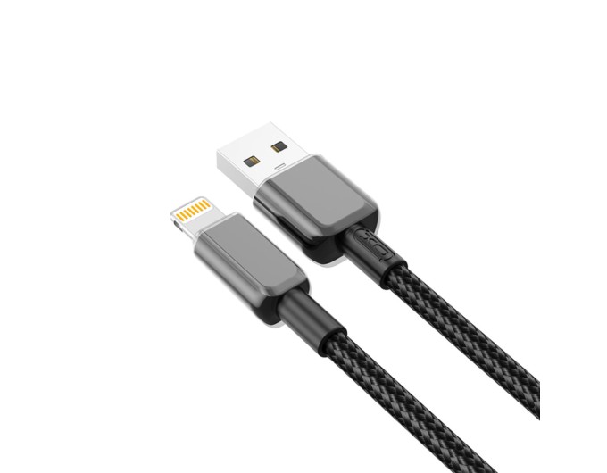 Кабель XO PVC Shiny Colorful USB to Lightning 1м черный, цена: 119 грн.
