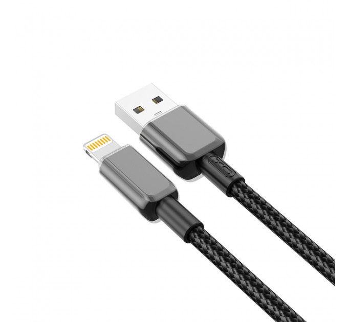 Кабель XO PVC Shiny Colorful USB to Lightning 1м черный, цена: 89 грн.