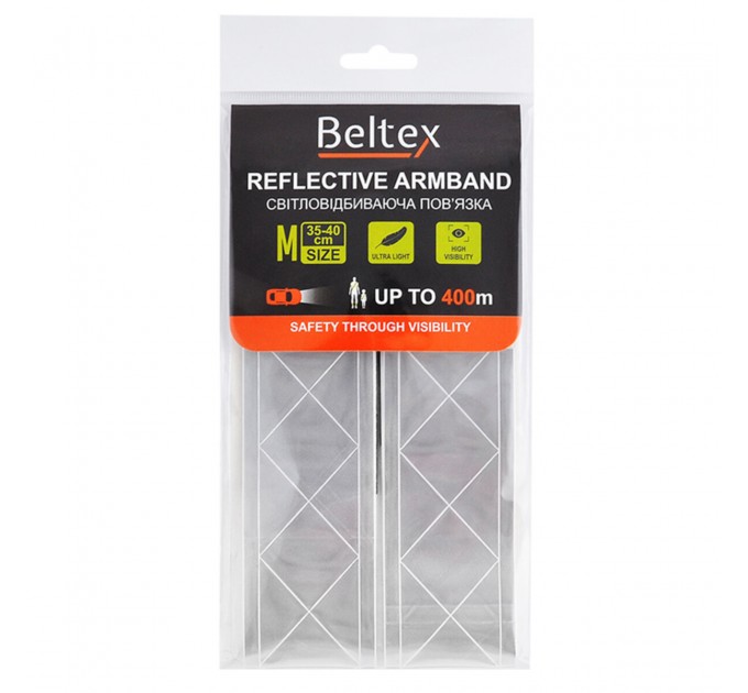 Світловідбиваюча пов'язка Beltex сіра M 35-40см, ціна: 163 грн.