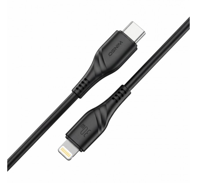 Кабель Winso Pro Type-C to Lightning 30W PVC 2м черный, цена: 158 грн.