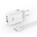 Сетевое зарядное устройство XO L139 1USB-A 45W+2USB-C 65W + Type-c кабель белый, цена: 829 грн.