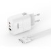 Сетевое зарядное устройство XO L139 1USB-A 45W+2USB-C 65W + Type-c кабель белый, цена: 749 грн.