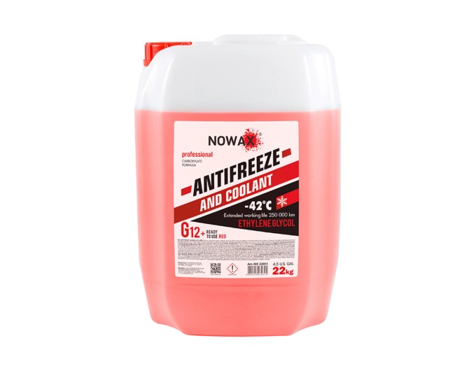 Антифриз Nowax Antifreeze Red G12+ готовый красный 22кг, цена: 2 773 грн.