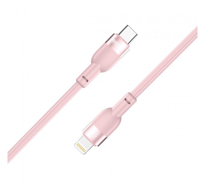 Кабель Brevia Type-C to Lightning 30W 1,2м, розовый ZIP, цена: 199 грн.