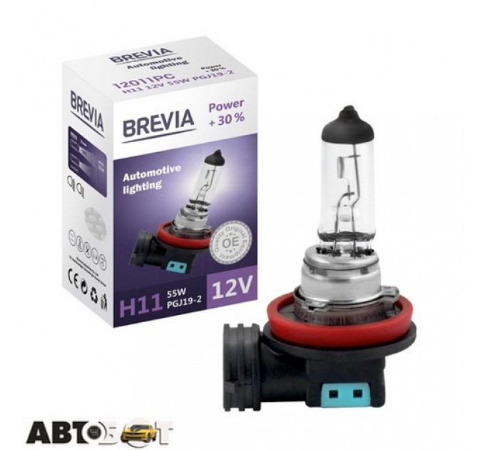  Галогенная лампа BREVIA Power +30% H11 12011PC (1 шт.)