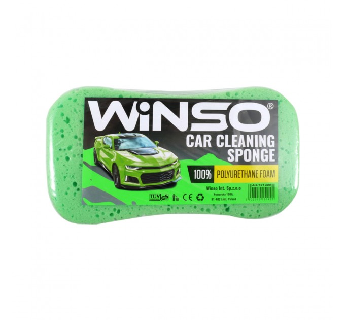 Губка для мытья авто Winso с крупными порами, 220*120*60мм, цена: 40 грн.