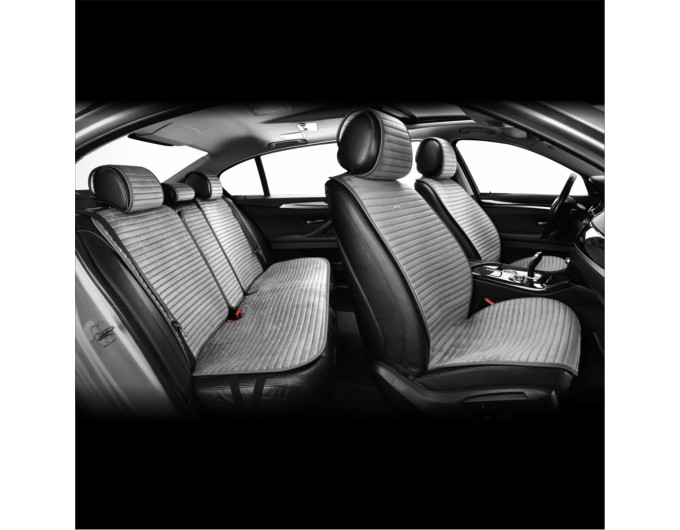 Комплект преміум накидок для сидінь CarLife Sport, grey, ціна: 4 561 грн.
