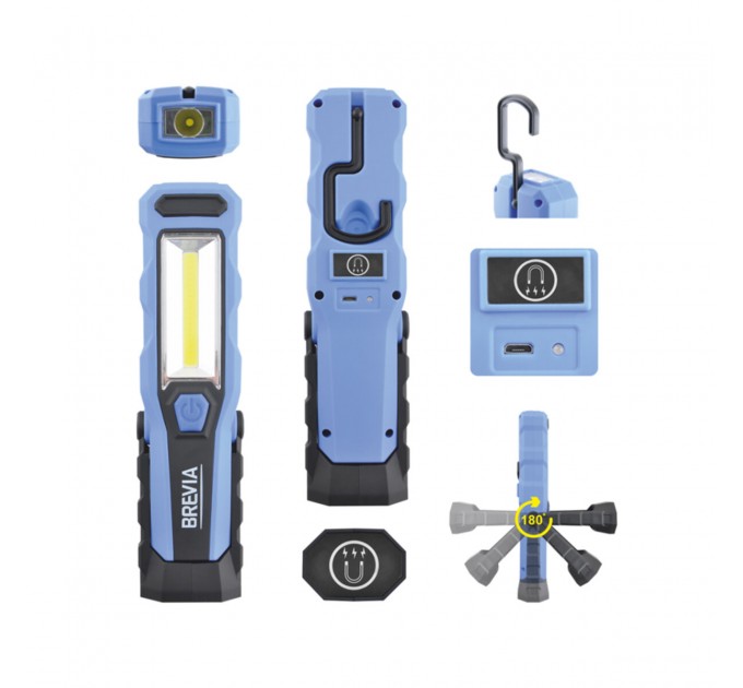 Фонарь инспекционный Brevia LED 8SMD+1W LED 300lm 2000mAh microUSB, цена: 629 грн.