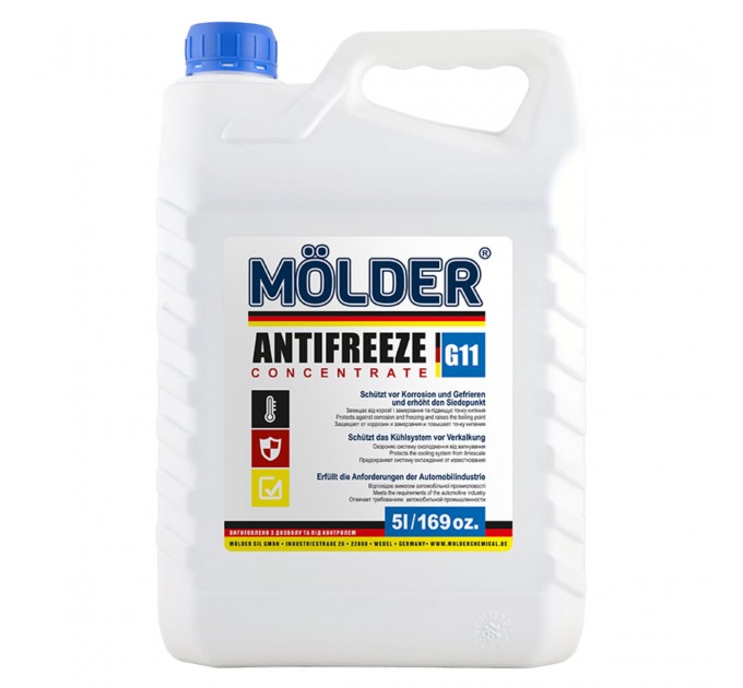 Антифриз Molder G11 синій концентрат 5л, ціна: 783 грн.
