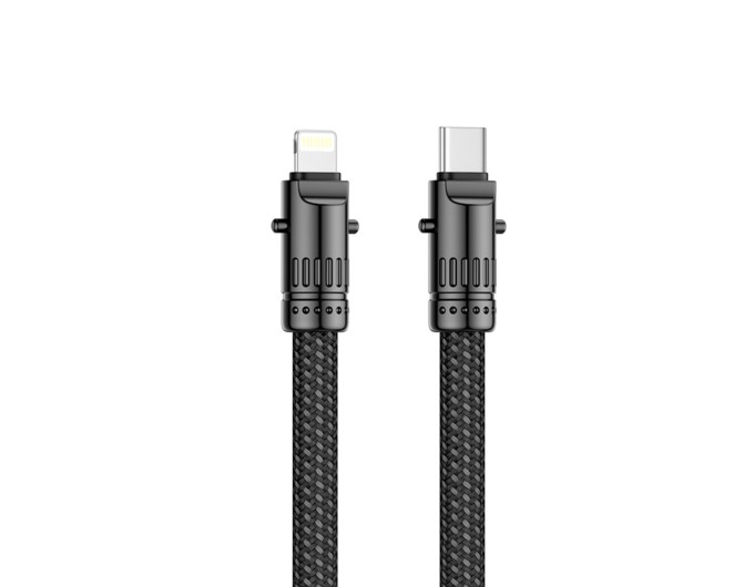 Кабель XO Lanyard Bullet Type-C to Lightning 27W 1,2м чорний, ціна: 399 грн.