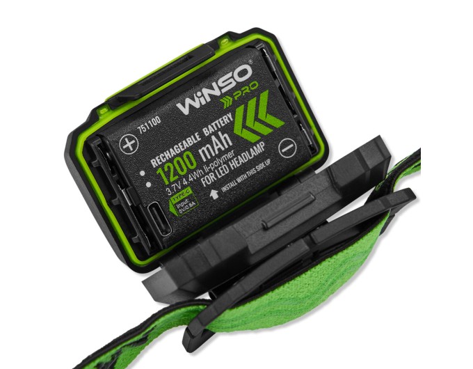 Фонарь налобный Winso Pro 250Lm, 5W XPG, 3xAAA/1200mAh в комплекте, с сенсором белый/красный, цена: 649 грн.