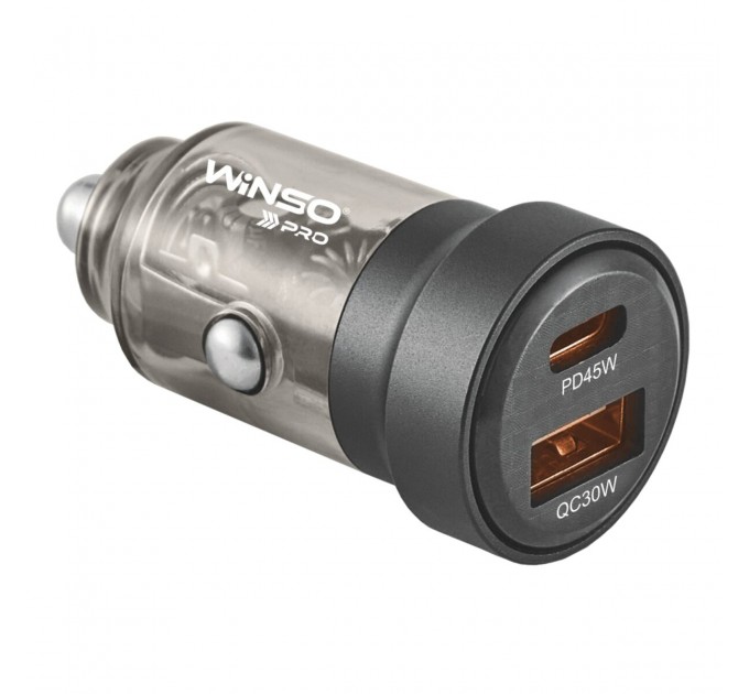 Автомобильное зарядное устройство для Winso Pro 75W 1xUSB-C+1xUSB-A, transparent, цена: 322 грн.