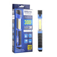 Лампа інспекційна Brevia LED телескопічна 3W COB+1W LED 300lm 2000mAh, type-C