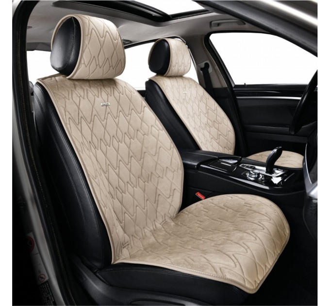 Комплект преміум накидок для сидінь CarLife Racer, biege, ціна: 4 561 грн.