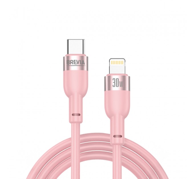 Кабель Brevia Type-C to Lightning 30W 1,2м, розовый box, цена: 211 грн.