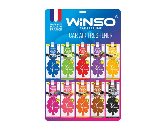 Освіжувач повітря Winso Lucky Leaf, целюлозний ароматизатор, дисплей MIX, ціна: 1 611 грн.