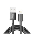 Кабель Brevia USB to Lightning 2,4А 1м, чорний ZIP, ціна: 112 грн.