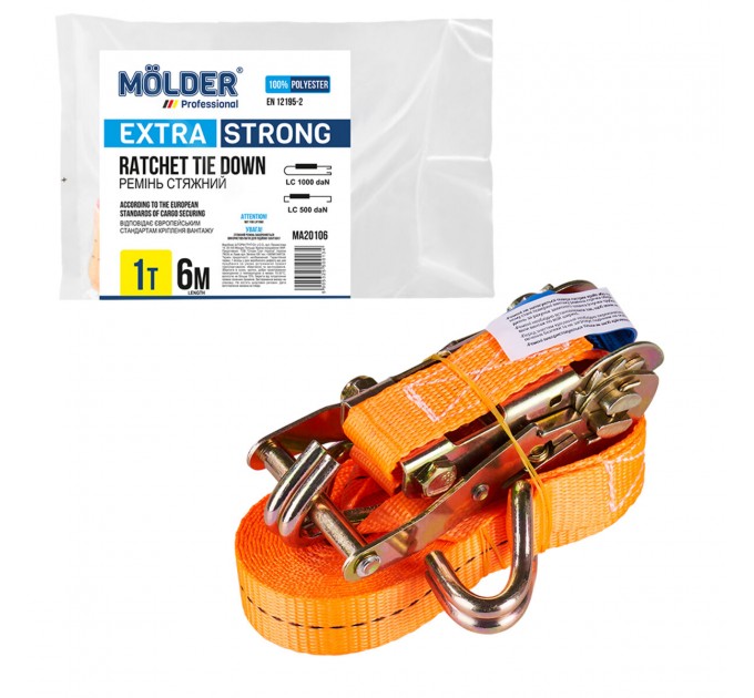 Стяжной ремень Molder 1т, 6м, цена: 305 грн.