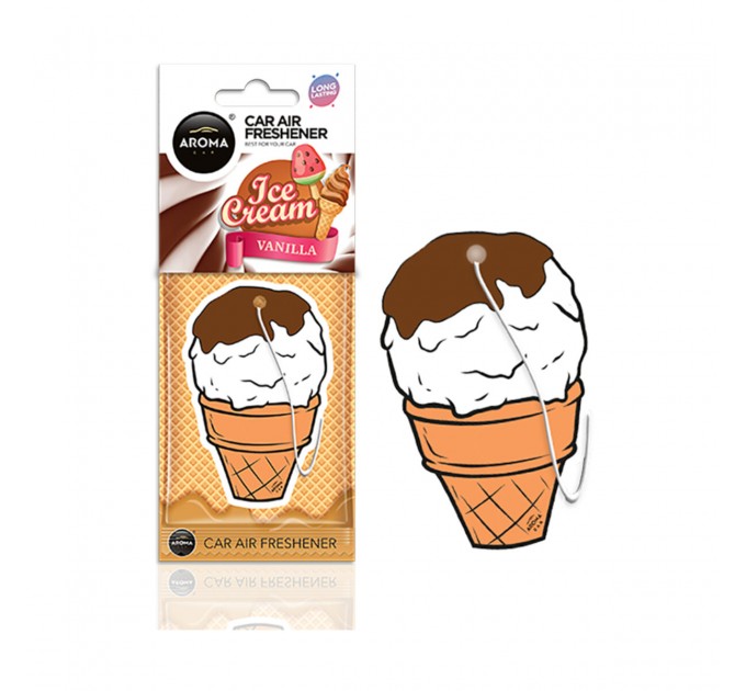 Ароматизатор Aroma Car Cellulose Sweets - Ice Cream Brown сухий, ціна: 42 грн.