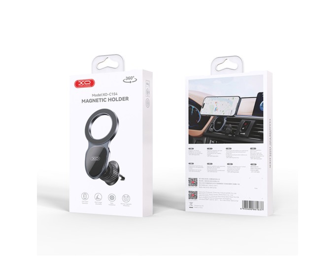 Тримач телефону автомобільний XO C155 Round Drip Magnetic Air Vent чорний, ціна: 269 грн.