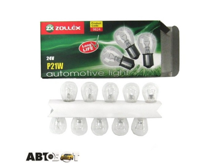 Лампа розжарювання Zollex P21W 24V 9824 (1 шт.), ціна: 27 грн.
