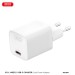 Сетевое зарядное устройство XO L148 PD30W USB-C + Type-C кабель белый, цена: 309 грн.