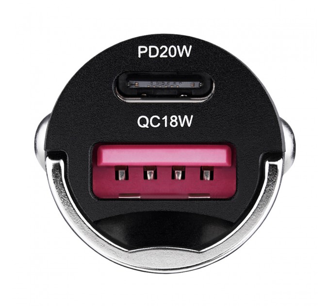 Автомобильное зарядное устройство Winso Pro 38W USB-C+USB-A mini Metal, цена: 408 грн.