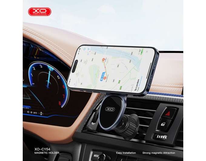 Тримач телефону автомобільний XO C155 Round Drip Magnetic Air Vent чорний, ціна: 269 грн.