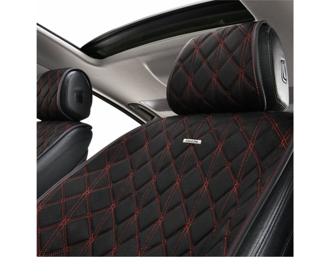 Комплект преміум накидок для сидінь CarLife Nitro, black-red, ціна: 4 734 грн.