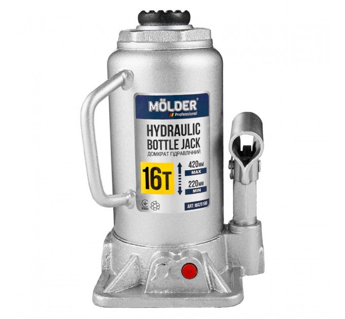 Домкрат гідравлічний пляшковий Molder 16т 220-420мм, ціна: 2 016 грн.