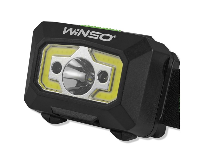 Фонарь налобный Winso 240Lm, 3W XPE+ COB, 1200mAh, с сенсором белый/красный, цена: 537 грн.