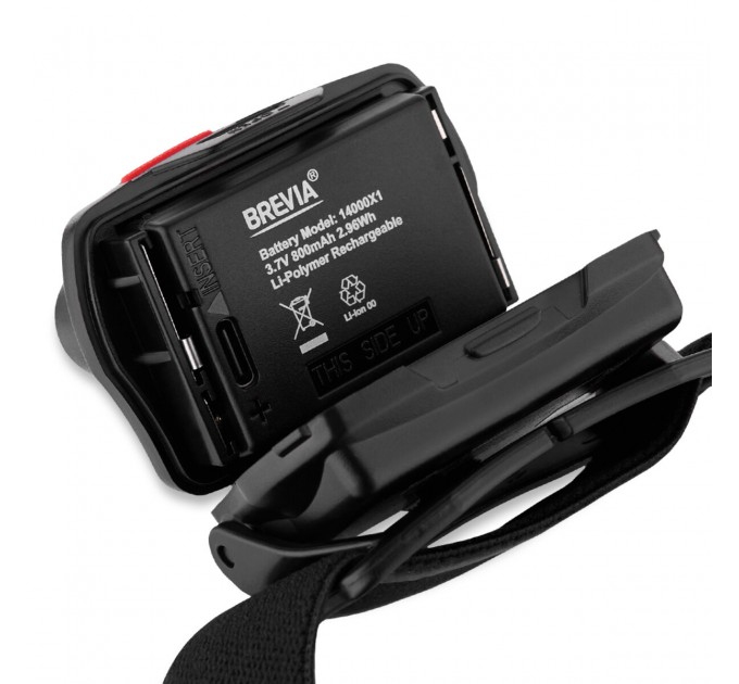 Фонарь налобный Brevia 520Lm, Focus Control, 800mAh, 3xAAA, белый/красный, цена: 1 999 грн.