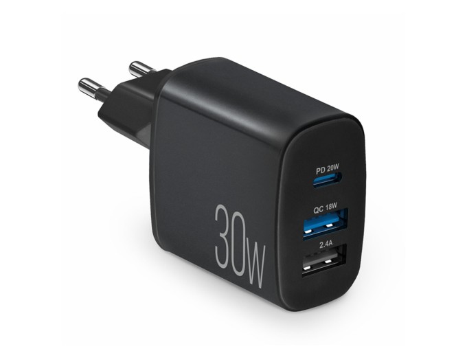 Сетевое зарядное устройство Brevia ePower PD20W+QC18W+12W черный, цена: 658 грн.
