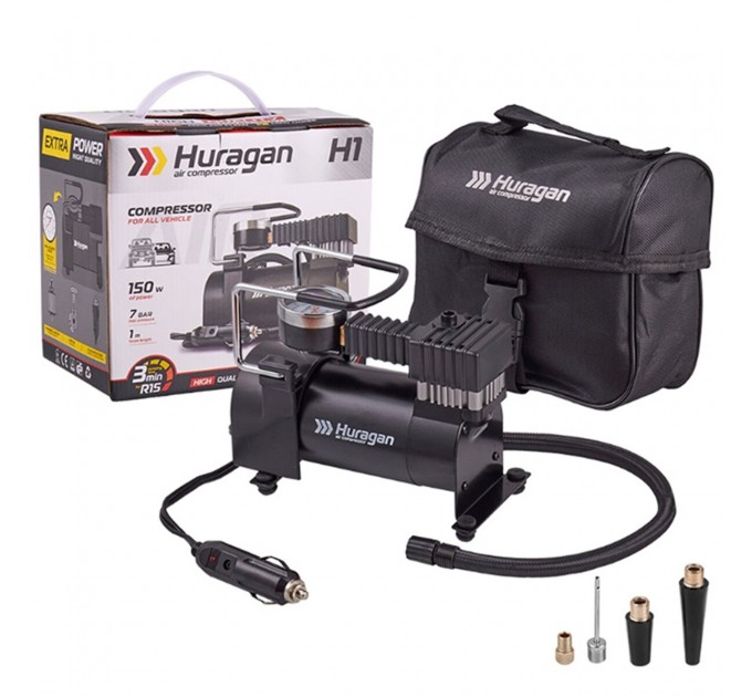 Компрессор автомобильный Huragan 12В 7Атм 35л/мин, цена: 1 010 грн.