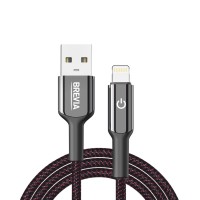 Кабель Brevia USB to Lightning 2,4А 1,2м, черный box