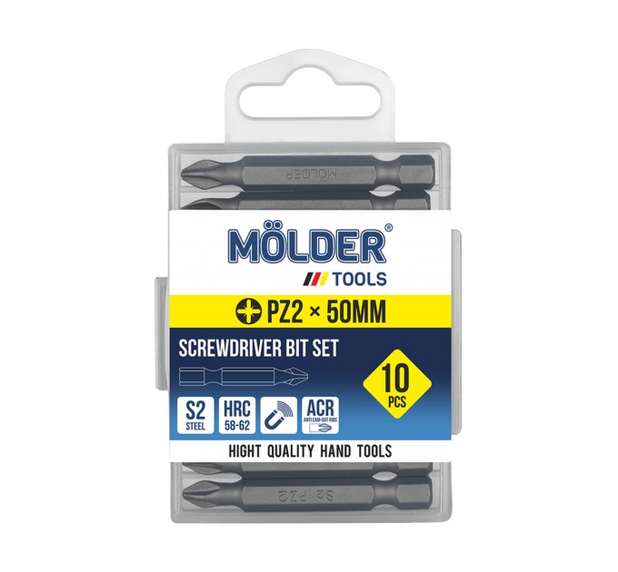 Набор бит Molder PZ2x50мм 10шт, цена: 130 грн.