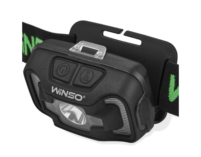Фонарь налобный Winso 300Lm, 5W CREE XTE+COB, 1800mAh, с сенсором белый/красный, цена: 643 грн.