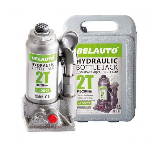 Домкрат гідравлічний пляшковий БелАвто 2т 148-276мм у кейсі, ціна: 772 грн.