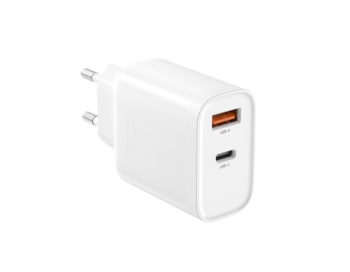 Сетевое зарядное устройство XO L116 PD30W/QC18W 1USB-C+1USB-A Type-C кабель белый, цена: 399 грн.