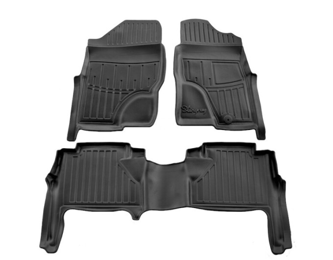 Nissan Navara (D40) (2005-...) (ПРАВЕ КЕРМО) комплект 3D ковриков с 3 штук (Stingray), цена: 1 870 грн.