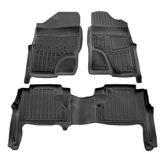 Nissan Navara (D40) (2005-...) (ПРАВЕ КЕРМО) комплект 3D ковриков с 3 штук (Stingray), цена: 1 700 грн.