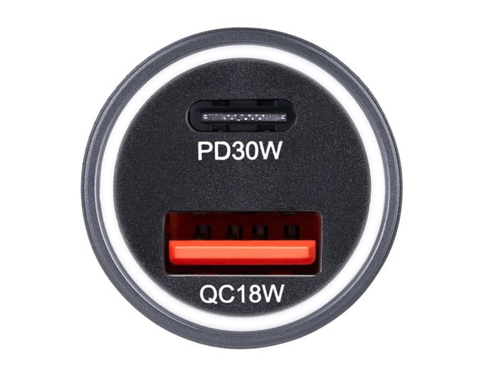 Автомобильное зарядное устройство для Brevia ePower Dual Grip Metal LED 48W 1xUSB-C+1xUSB-A, цена: 339 грн.
