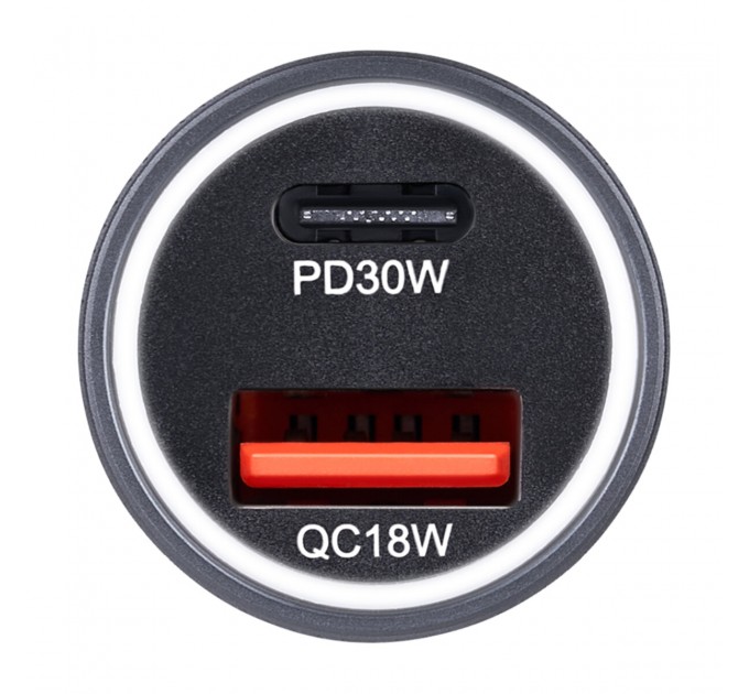 Автомобильное зарядное устройство для Brevia ePower Dual Grip Metal LED 48W 1xUSB-C+1xUSB-A, цена: 331 грн.