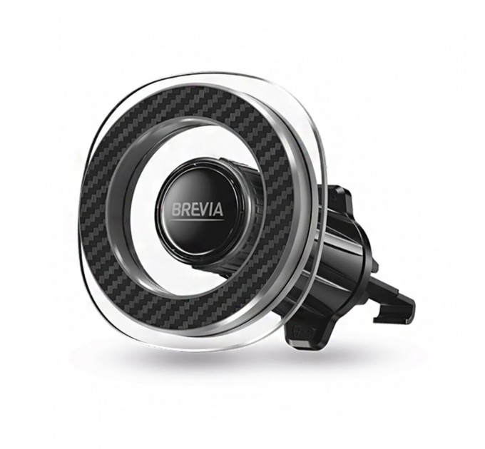 Держатель телефона автомобильный Brevia AirVent Ultra Сrystal MagRING на дефлектор, магнитный Magsafe, цена: 349 грн.
