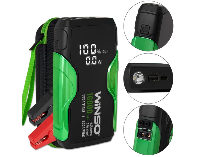 Пусковий пристрій Winso Jump Starter 300/600A 16000mAh, ціна: 2 564 грн.