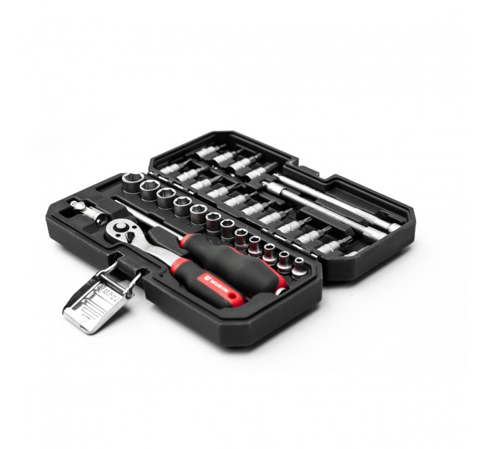 Набор головок торцевых Wurth с трещоткой 1/4" Red Stripe 32шт, цена: 1 428 грн.