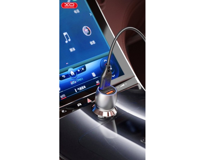 Автомобильное зарядное устройство XO CC52 Metal Dual USB QC3.0 36W черный, цена: 199 грн.