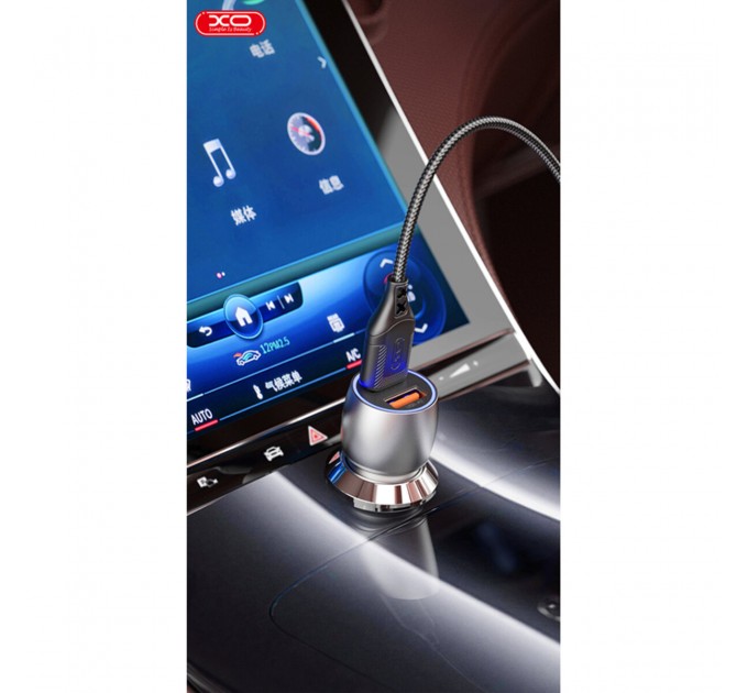 Автомобильное зарядное устройство XO CC52 Metal Dual USB QC3.0 36W черный, цена: 169 грн.