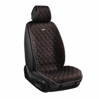 Комплект преміум накидок для сидінь CarLife Nitro, black-red