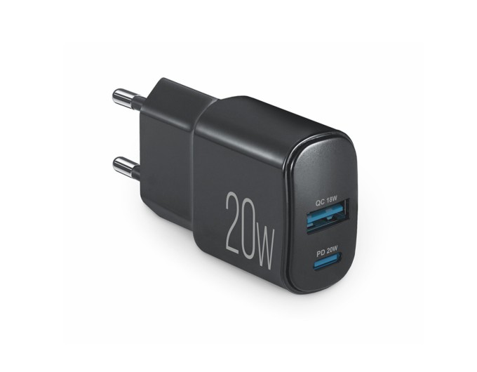 Сетевое зарядное устройство Brevia ePower PD20W USB-C+USB-A черный, цена: 391 грн.